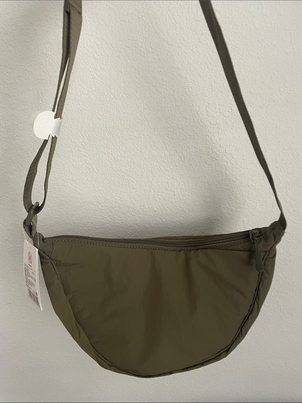 Olive Green Crescent Adjustable Crossbody Sling Bag NEW NWT